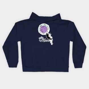 Space Kitty To the Moon Kids Hoodie